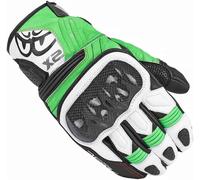 Berik NexG Motorcycle Gloves, black-white-green, size 3XL for Men