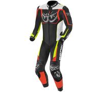 Berik NexG One Piece Motorcycle Leather Suit, black/grey/yellow/red, size 56