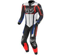 Berik NexG One Piece Motorcycle Leather Suit, black/red/blue/grey, size 56