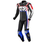 Berik Race-Tech One Piece Motorcycle Leather Suit, black-red-blue, size 50 for Men