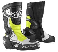 Berik Race-X EVO Motorcycle Boots, black-white-yellow, size 42 for Men