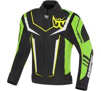 Berik Radic Evo Plus Waterproof Motorcycle Textile Jacket, black-green-yellow, size 56 for Men