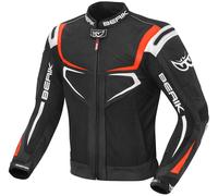 Berik Radic Motorcycle Leather / Textile Jacket, black/red/white, size 48
