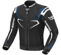 Berik Radic Motorcycle Leather / Textile Jacket, black-white-blue, size 52 for Men