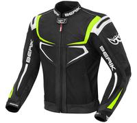 Berik Radic Motorcycle Leather / Textile Jacket, black/yellow, size 56