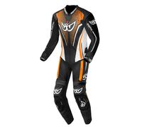 Berik RSF-TECH PRO perforated One Piece Motorcycle Leather Suit, black-white-orange, size 52 for Men