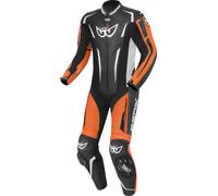 Berik RSF-Teck perforated One Piece Motorcycle Leather Suit, black-white-orange, size 54 for Men