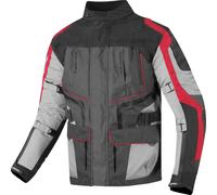 Berik Safari Waterproof 3in1 Motorcycle Textile Jacket, black-red, size 52 for Men