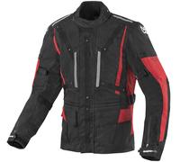 Berik Spencer waterproof Motorcycle Textile Jacket, black-red, size 52 for Men