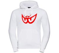 Berik The Eye Hoodie, white/red, size S