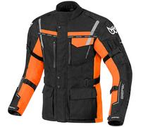 Berik Torino Waterproof Motorcycle Textile Jacket, black/orange, size 48