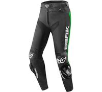 Berik Track Leather Pants, black-green, size 52 for Men
