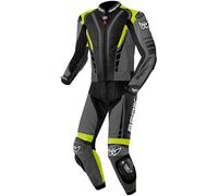 Berik XR-Ace Two Piece Motorcycle Leather Suit, black-grey-yellow, size 52 for Men