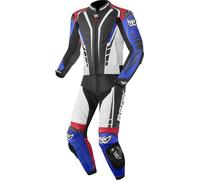 Berik XR-Ace Two Piece Motorcycle Leather Suit, black/white/red/blue, size 48