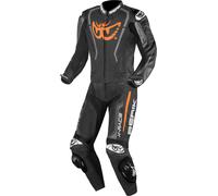 Berik Zakura Evo perforated 2-Piece Motorcycle Leather Suit, black-grey-orange, size 50 for Men