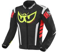 Berik Zakura Motorcycle Leather Jacket, black/white/red/yellow, size 50