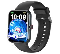 Berilona Smart Watch for Kids, 1.83" Kids Fitness Tracker Watch with Bluetooth Call Voice Assistant, 100 Sports Modes, Sleep Monitor, Pedometer, Sport Watch for iOS Android，Black