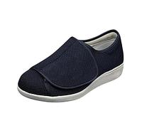 Berimaterry Diabetic Shoes Women Men Extra Wide Seniors Orthopaedic Slippers with Velcro Fastening for Swollen Feet Orthopaedic Walk for Painless Feet, black, 5 UK