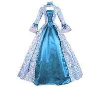 Berimaterry Gothic Dresses for Women UK Retro Vintage Court Masquerade Dress Rococo Baroque Marie Antoinette Ball Dresses Medieval Vintage Tea Party Prom Dress Victorian Costumes Sky Blue