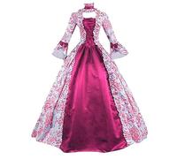 Berimaterry Gothic Dresses for Women UK Retro Vintage Court Masquerade Dress Rococo Baroque Marie Antoinette Ball Dresses Medieval Vintage Tea Party Prom Dress Victorian Costumes Watermelon Red