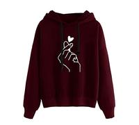 Berimaterry Women Girls Hoodie Cute Anime Print Sweatshirt Drawstring Hooded Sweater Kawaii Pullover Long Sleeve Jumper for Teens