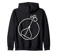 Berimbau Line Art Musician Zip Hoodie