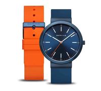 BERING 10141-397 Blue And Orange Silicone Strap Set - W74225