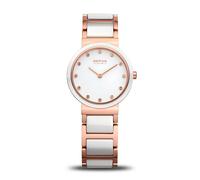 BERING Women Analog Quartz ceramic collection Watch with stainless steel/Ceramic Strap and Sapphire Crystal 10725-766