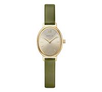 BERING 11020-833 Gold Tone Green Leather Strap Watch - W74268