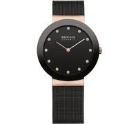 Bering Ladies' Black Ion Plated Ceramic Watch Black