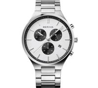 Bering 11743-704 Classic Titanium Chronograph Mens Watch 40mm 5ATM
