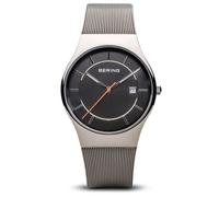 Bering Men's Quartz Watch, 40 mm Stainless-Steel Case and Dial, Milanese Strap, Sapphire Crystal, 3 ATM, 11938