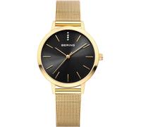 Bering 13434-332 Wristwatch Klassik 34mm 3ATM Quartz Unisex Black Gold Link s...