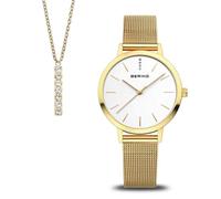 BERING 13434-334-GWP Gold Tone Watch And Necklace Gift Set - W74231