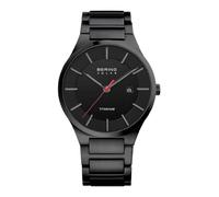 BERING 15239-722 Black Titanium Slim Solar Bracelet Watch - W74277