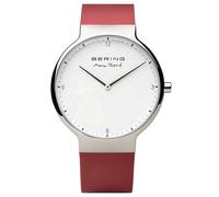 Bering Time Men's Watch Max René 15540-500, Silicone Strap, Sapphire Crystal, Red/Silver, 40 mm