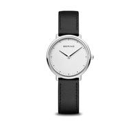 BERING 15729-404 Women's Watch Analogue Quartz Movement with Leather Strap, Black, Strap.