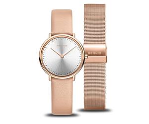 BERING 15729-960 Women's Analogue Quartz Watch with Calf Leather Strap, Bracelet