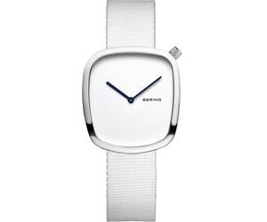 Bering 18034-007 Wristwatch Pebble ladies 30mm Quartz White Silver 3 ATM