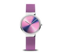 BERING 19031-909 Classic Pink Milanese Mesh Bracelet Watch - W74146