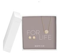 Bering 414LittleSparkle 719-Gold Women's Necklace Earring Set Stainless Steel