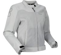 Bering Alias Mesh Ladies Motorcycle Textile Jacket, light grey, size 40
