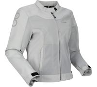 Bering Alias Mesh Ladies Motorcycle Textile Jacket, light grey, size 46