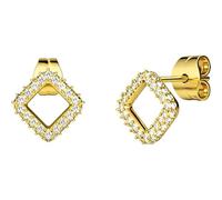 BERING Arctic Pavé Women's Gold Cubic Zirconia Stud Earrings