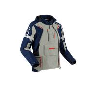 Bering Austral GTX waterproof Motorcycle Textile Jacket, grey-red-blue, size L