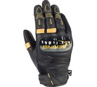 Bering Axel Perforated Ladies Motorcycle Gloves, black-gold, size 2XL for Women