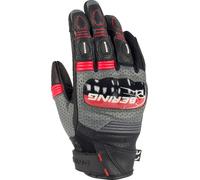 Bering Axel Perforated Ladies Motorcycle Gloves, black/grey/red, size S