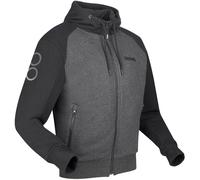 Bering Lynx Motorcycle Zip Hoodie, black-grey, size 2XL for Men