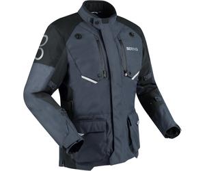 Bering Calgary waterproof Motorcycle Textile Jacket, black-grey, size M for Men