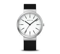 Bering Classic Ladies Quartz Watch 10141-404 Black Silicone Strap